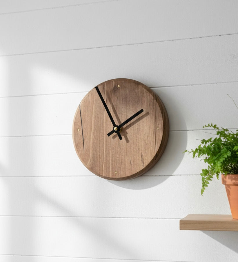 IL PADRINO - Orologio Da Muro Minimal In Legno Di Noce